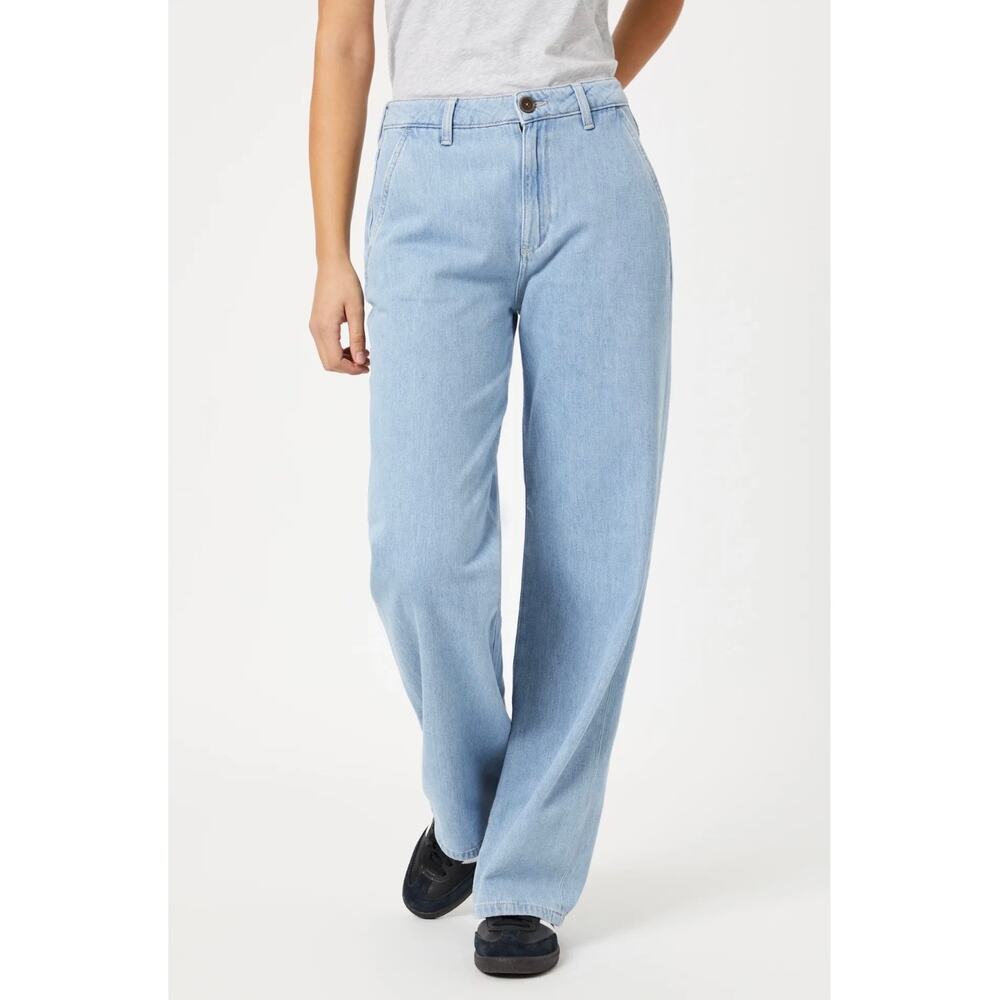 NWT Mavi Miracle Jeans High Rise Wide Leg Trousers Women's 29x32 Relaxed Light